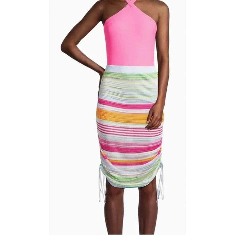 Milly Cabana Striped Beach Cover-up Skirt NWT